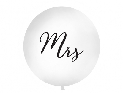 Гигантский воздушный шар "Mrs", белый (1 м)